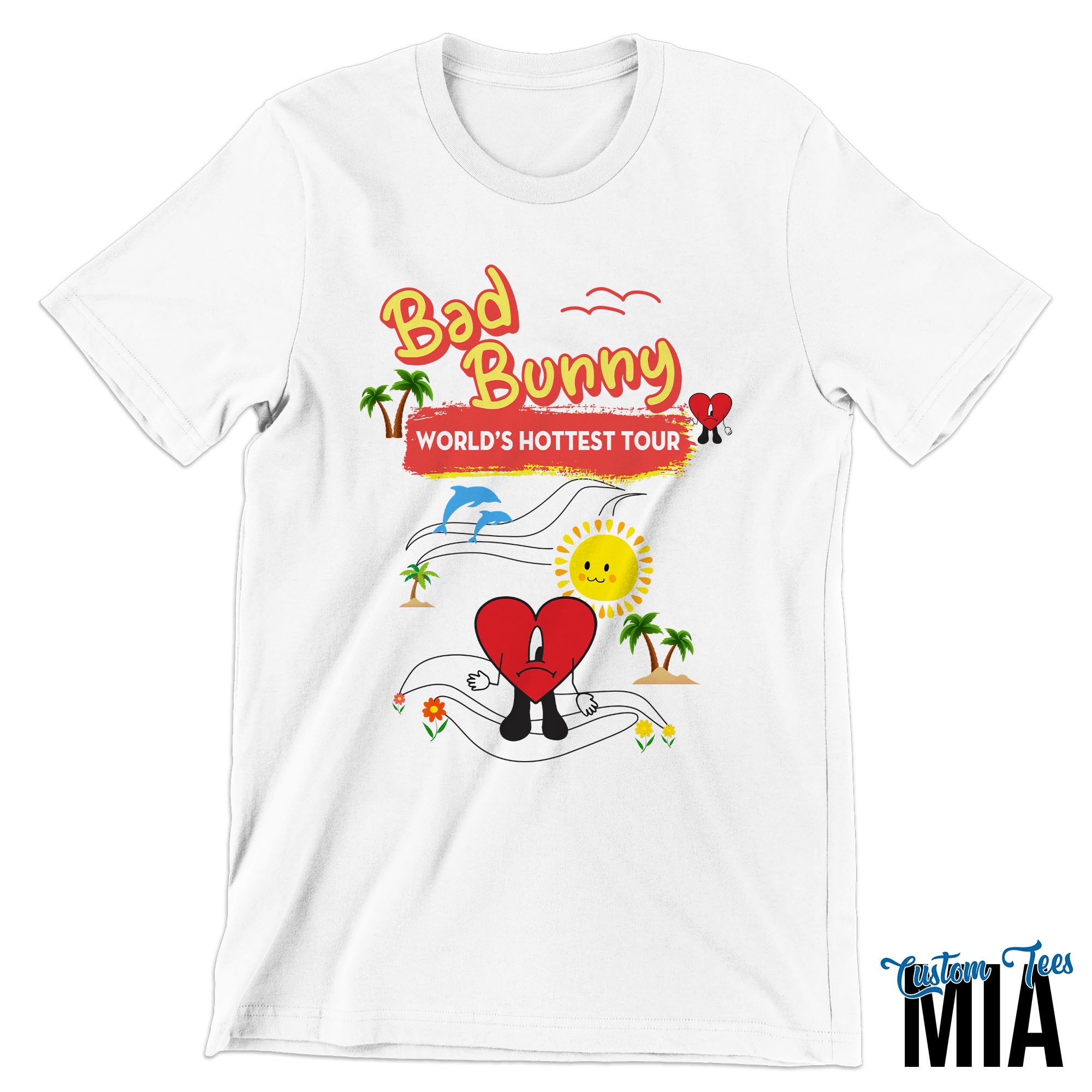 Bad Bunny World's Hottest Tour Shirt - Custom Tees MIA - Graphic Shirt