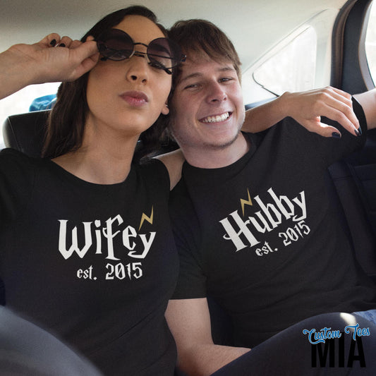 Custom Hubby and Wifey Harry Potter Inspired Shirts - Custom Tees MIA