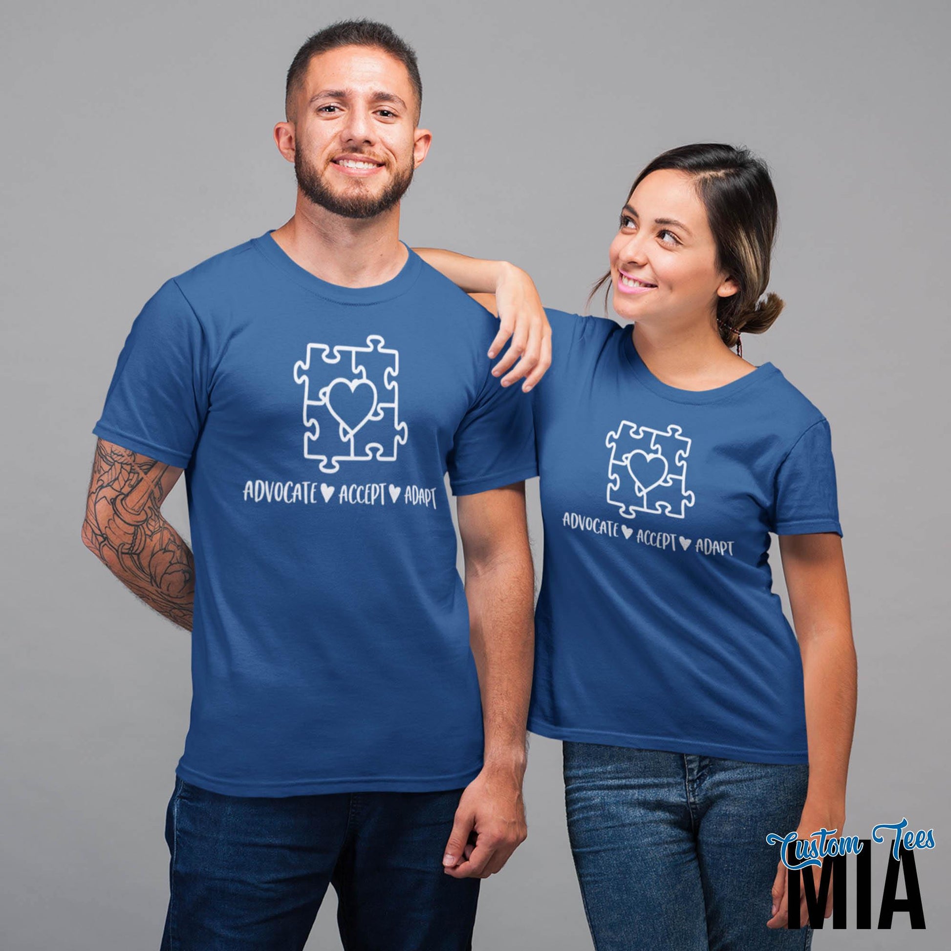 Advocate Accept Adapt Autism Awareness Shirt - Custom Tees MIA