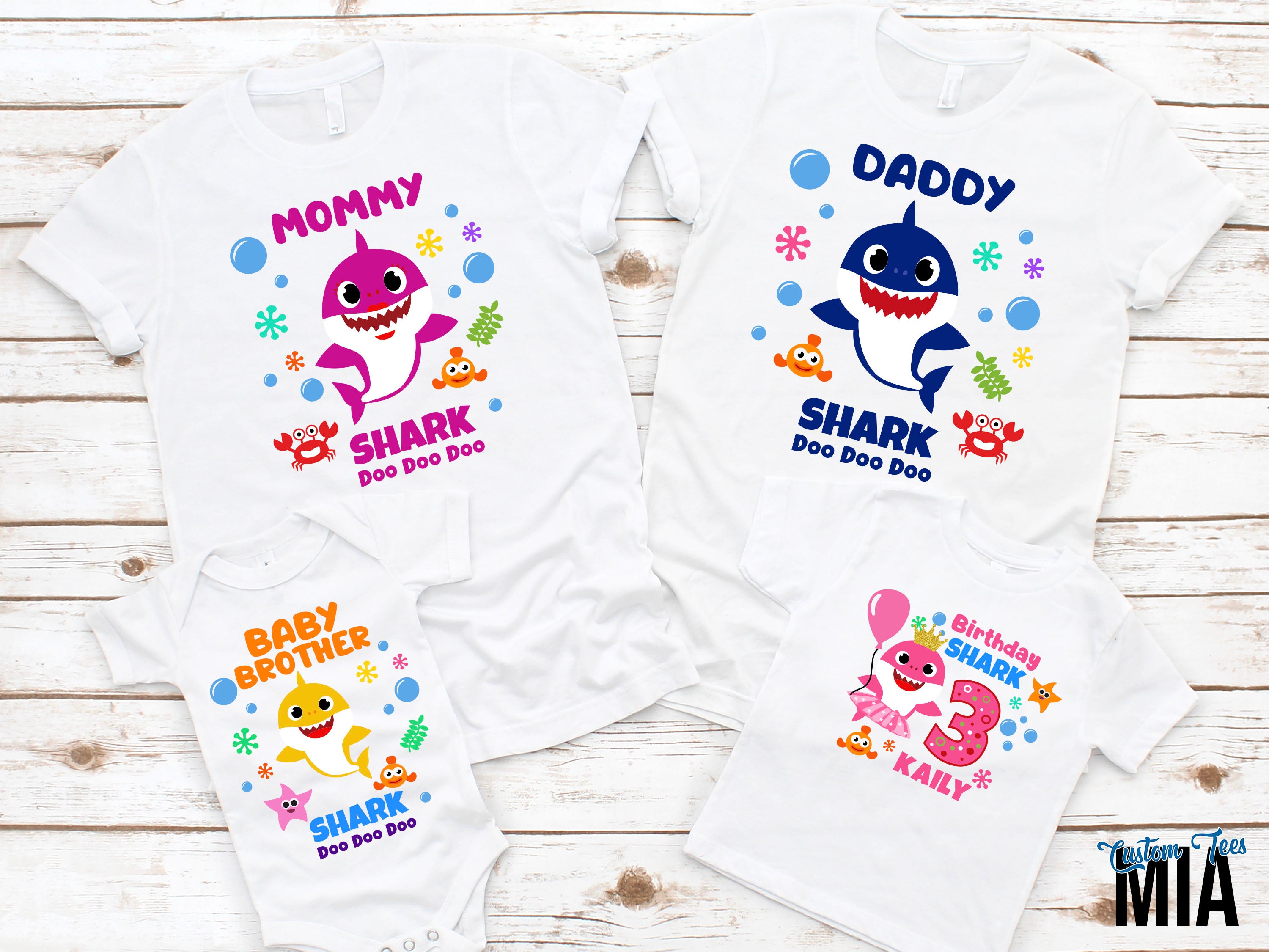 Baby shark birthday hot sale shirts for family