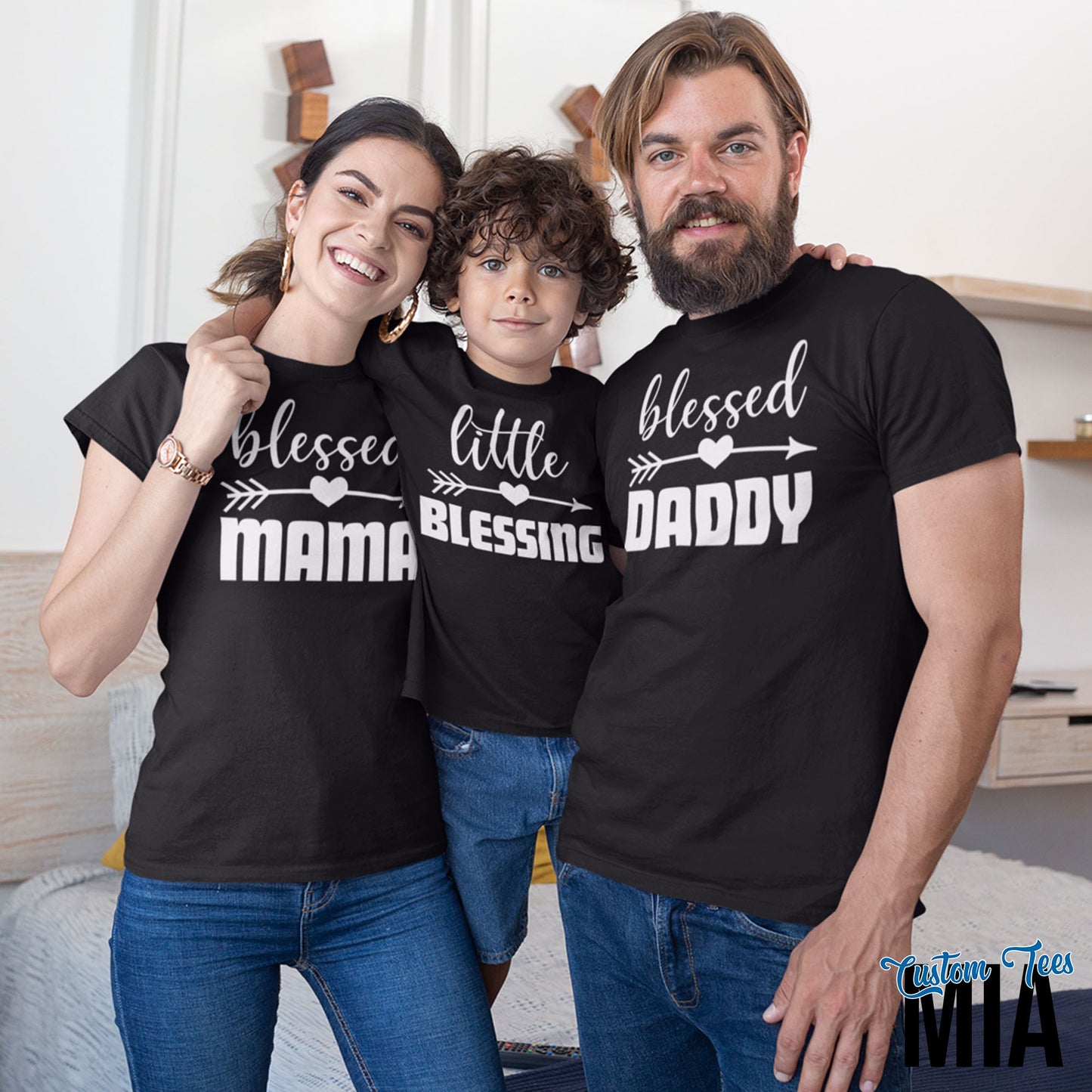 Blessed Mama and Daddy Family Shirts