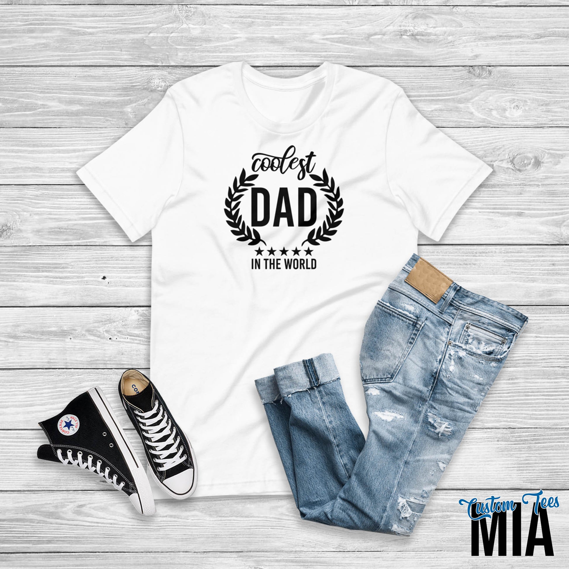 Coolest Dad In The World Shirt - Custom Tees MIA