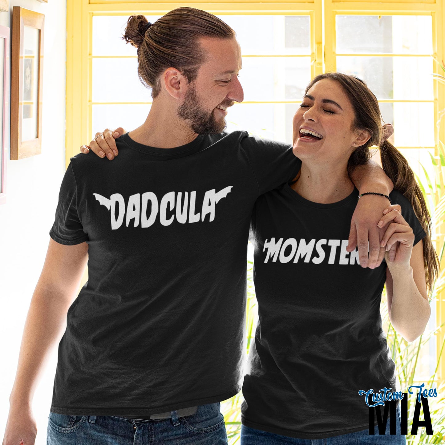 Dadcula & Momster Halloween Couples Shirts