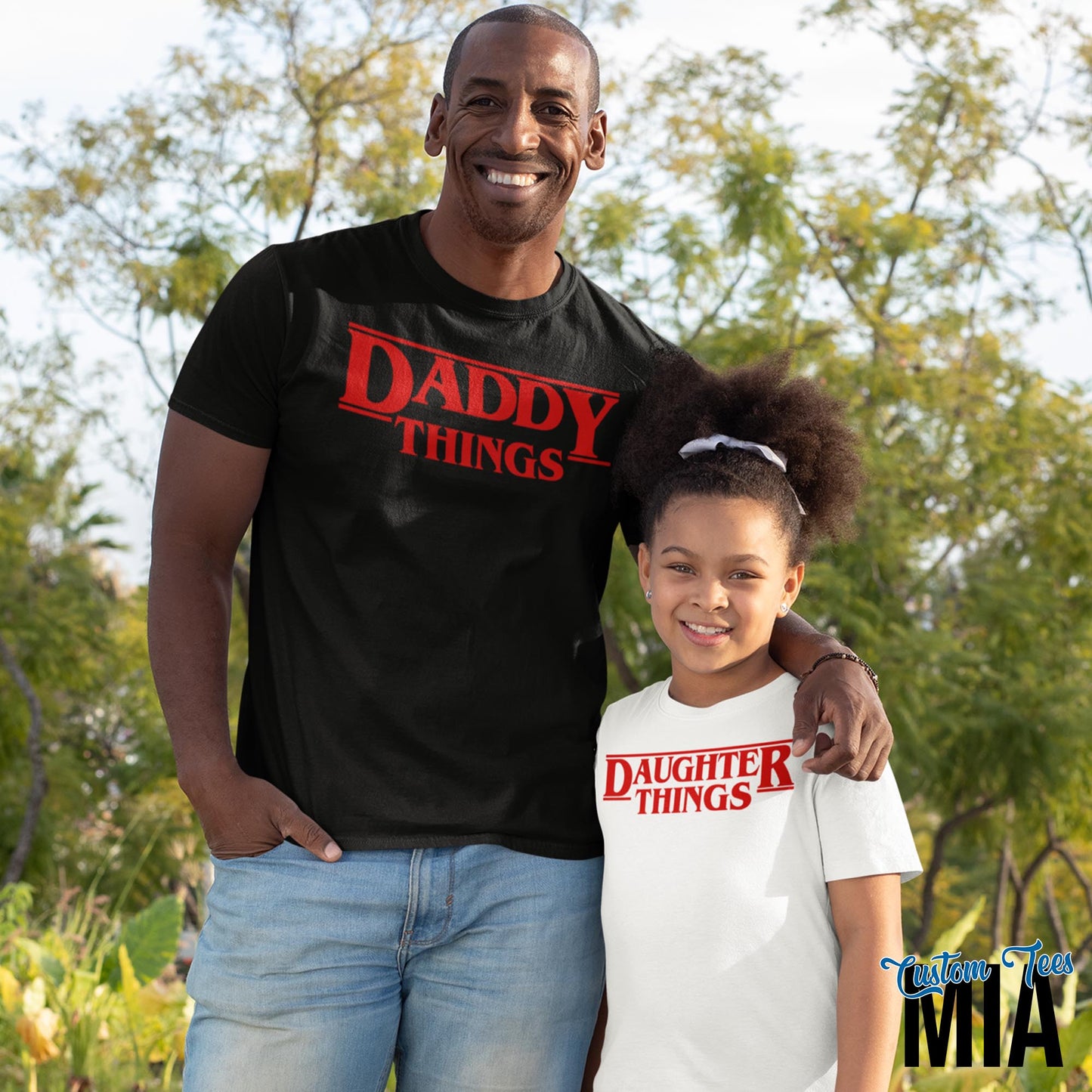 Daddy & Daughter Stranger Things Themed Shirt - Custom Tees MIA