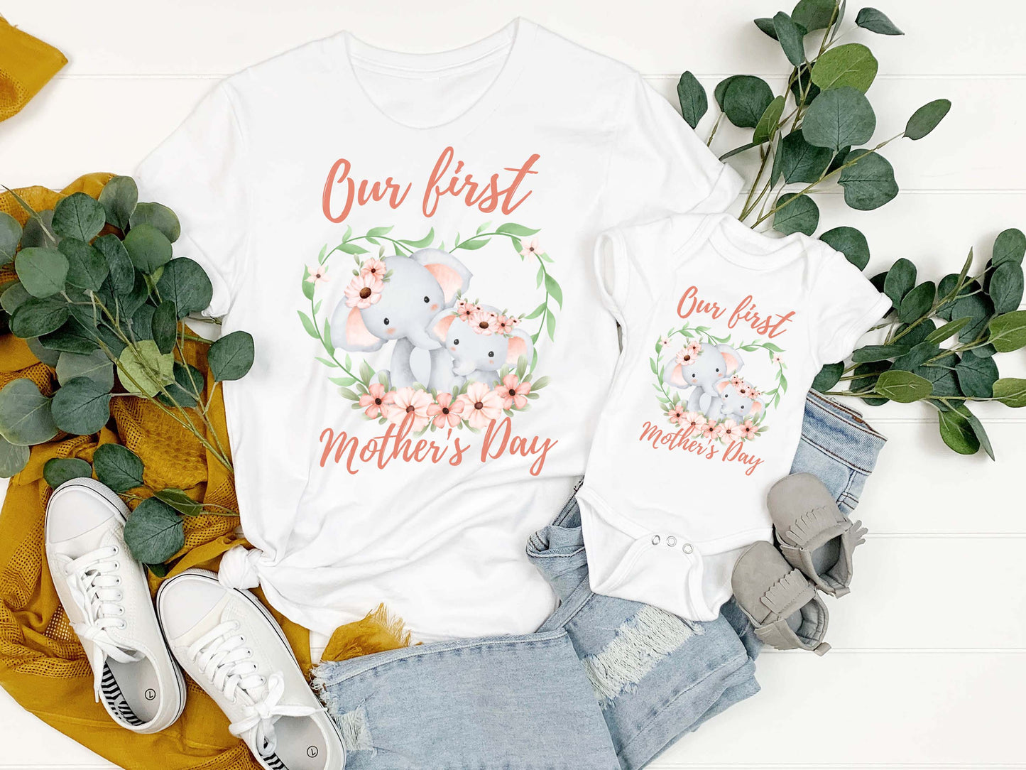 First Mother's Day Elephant Shirts