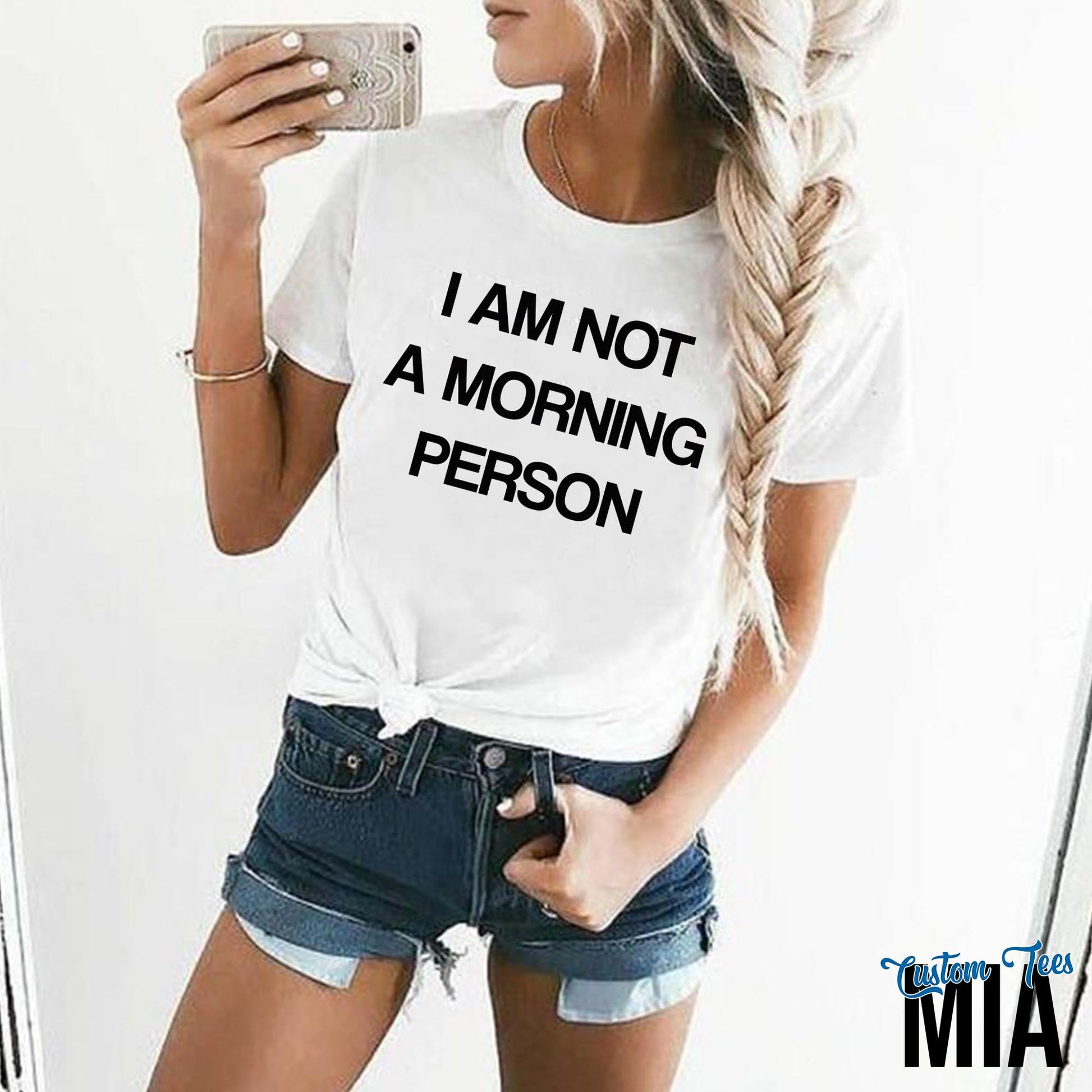 I Am Not A Morning Person Shirt - Custom Tees MIA