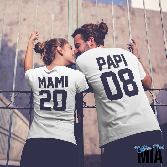 Personalized Mami y Papi Shirts - Custom Tees MIA
