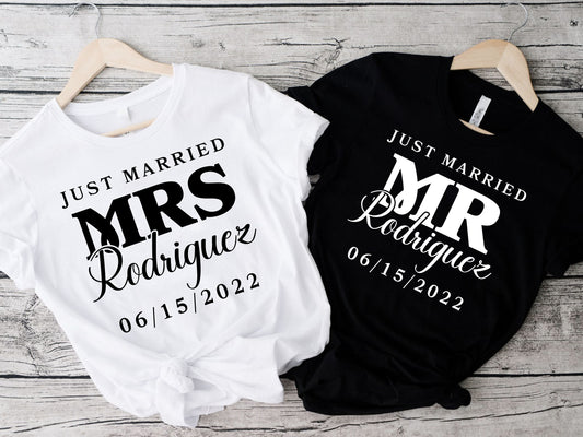 Mr and Mrs Just Married Shirts