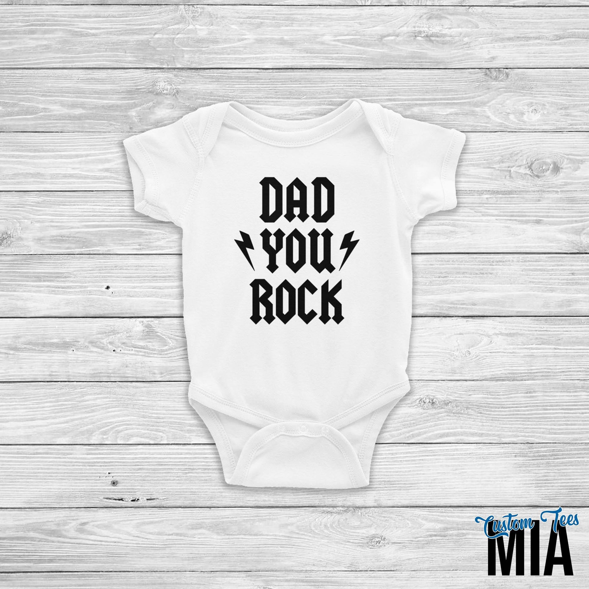 Dad You Rock & Rockin' Dad Shirt - Custom Tees MIA
