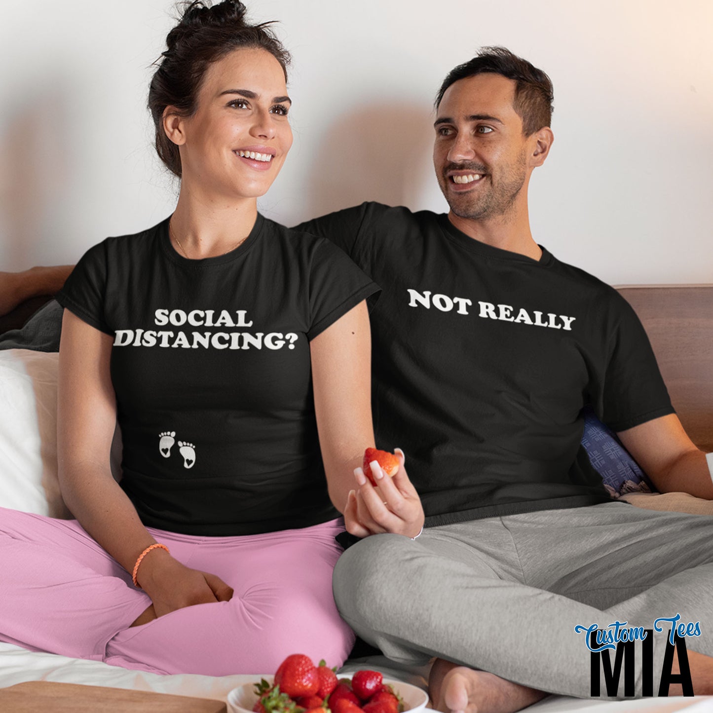 Social Distancing Funny Pregnancy Announcement Shirts