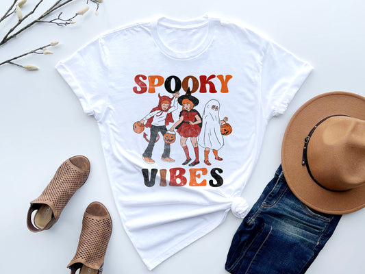 Spooky Vibes Retro Halloween Shirt