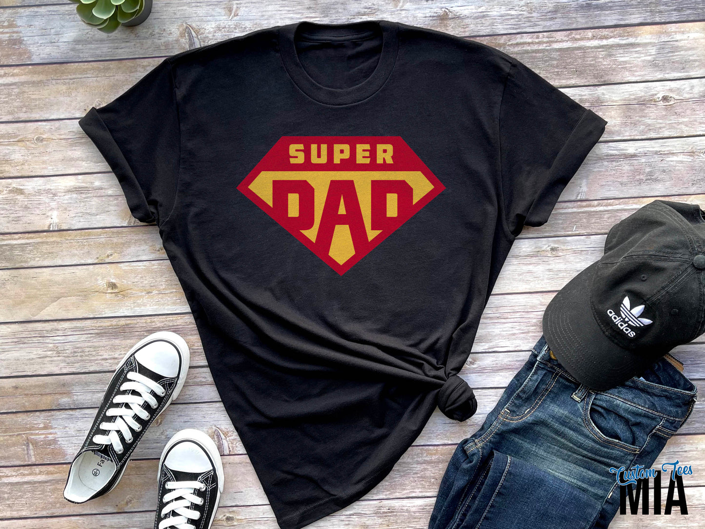 Super Dad Red & Yellow Shirt