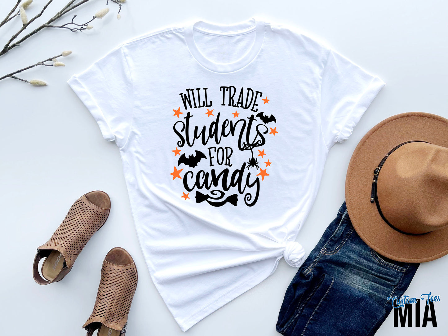 Will Trade Students for Candy Teacher Halloween Shirt