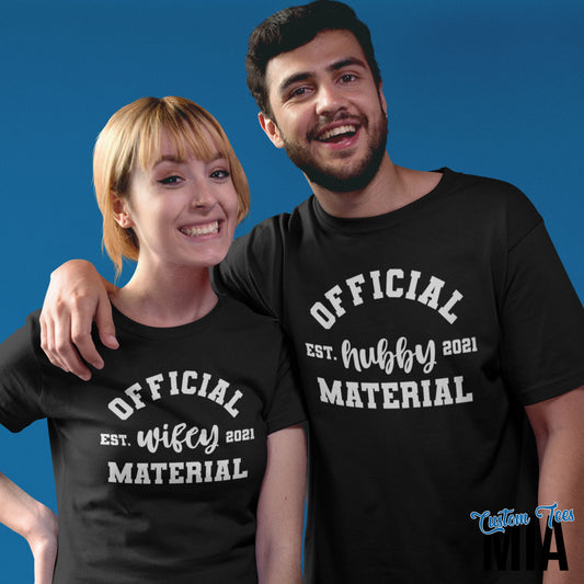 Official Wifey and Hubby Just Married Shirts