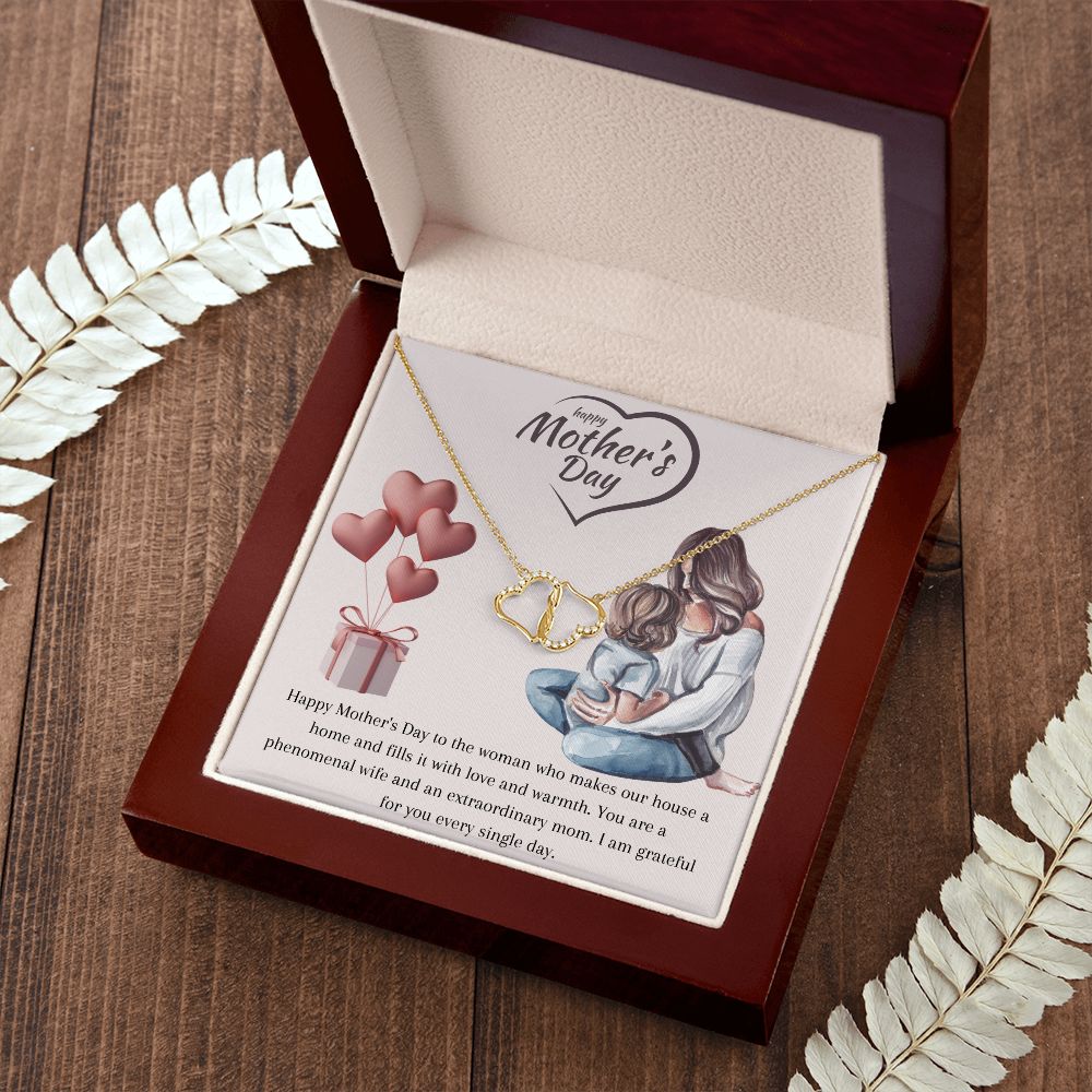 Wife Everlasting Love Mother's Day 10k Gold Necklace