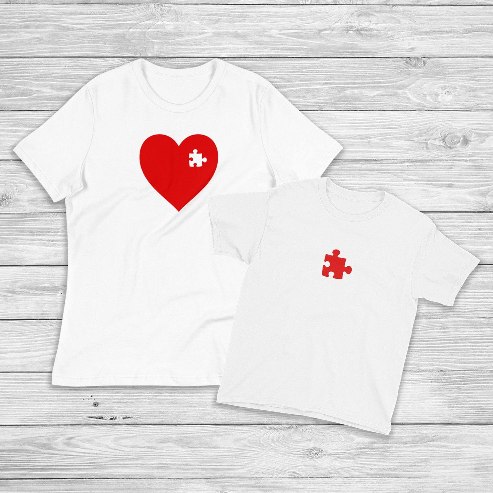 Missing Heart Piece Mom and Daughter Matching Shirts - Custom Tees MIA