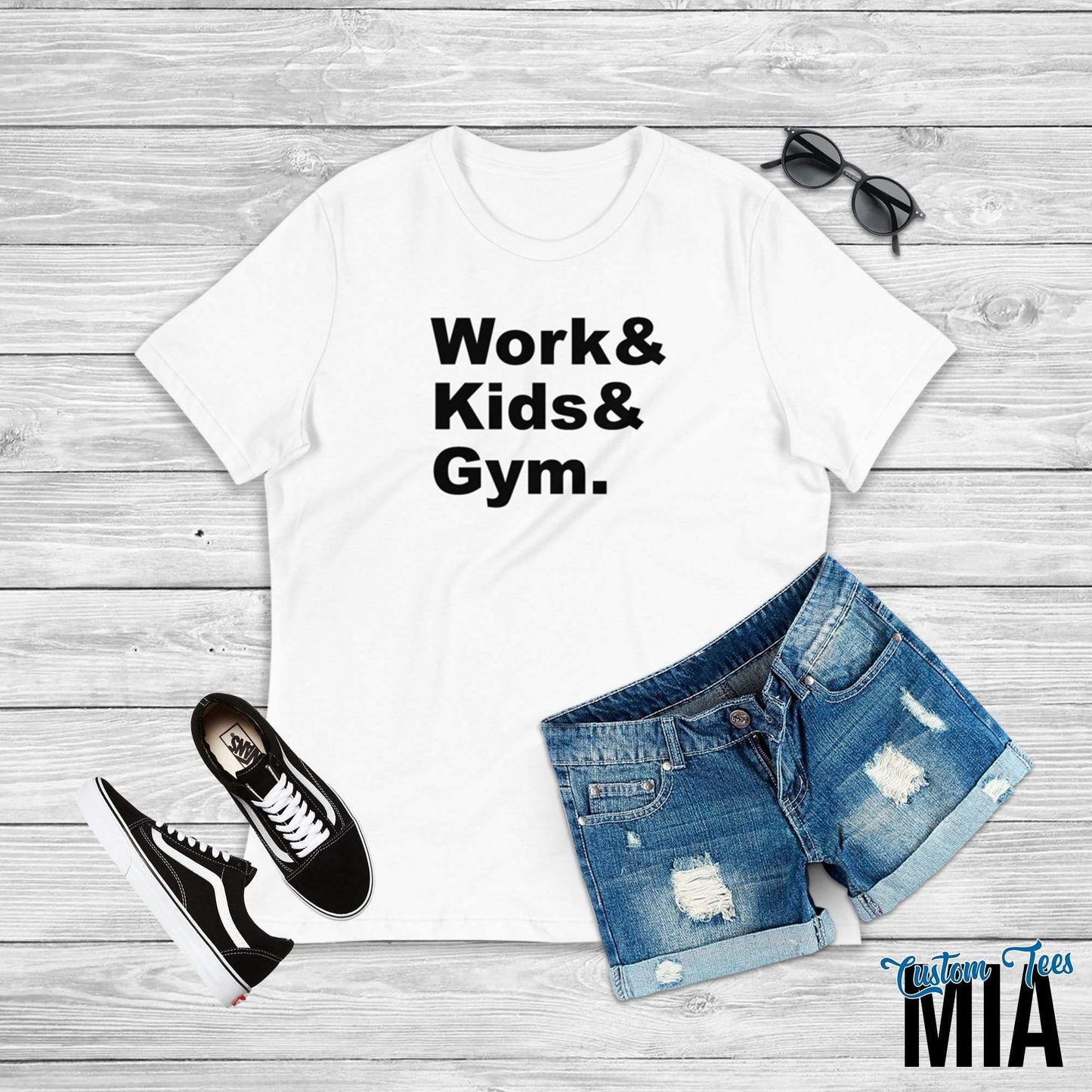 Work and Gym and Kids Shirt #MomLife - Custom Tees MIA