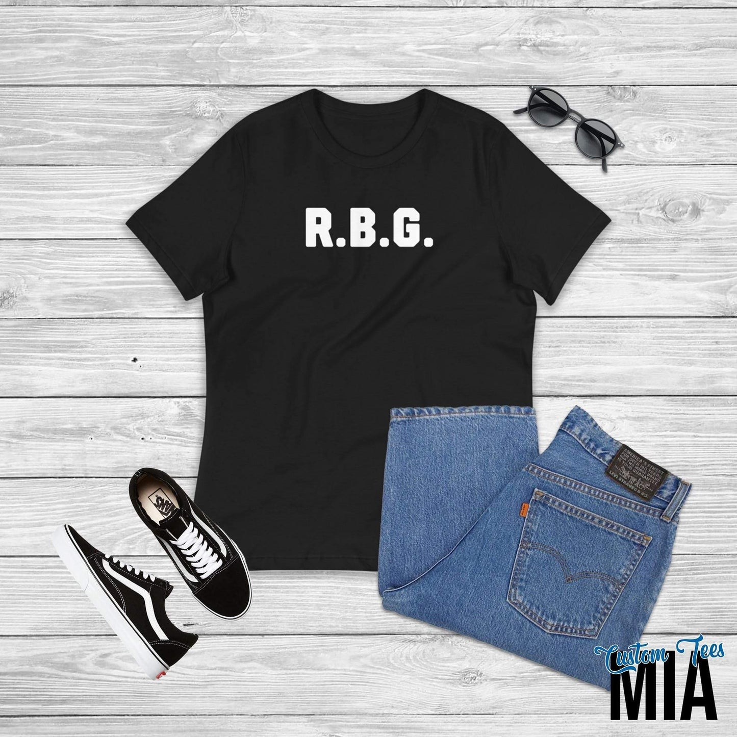R.B.G. T-Shirt - Ruth Bader Ginsburg Shirt - RBG Shirt - Notorious RBG - Feminist Shirt - Ruth Bader Shirt - I Dissent - Custom Tees MIA