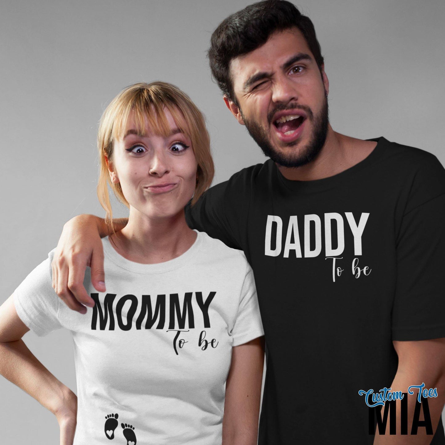 Mommy To Be & Daddy To Be Pregnancy Announcement Shirt - Custom Tees MIA