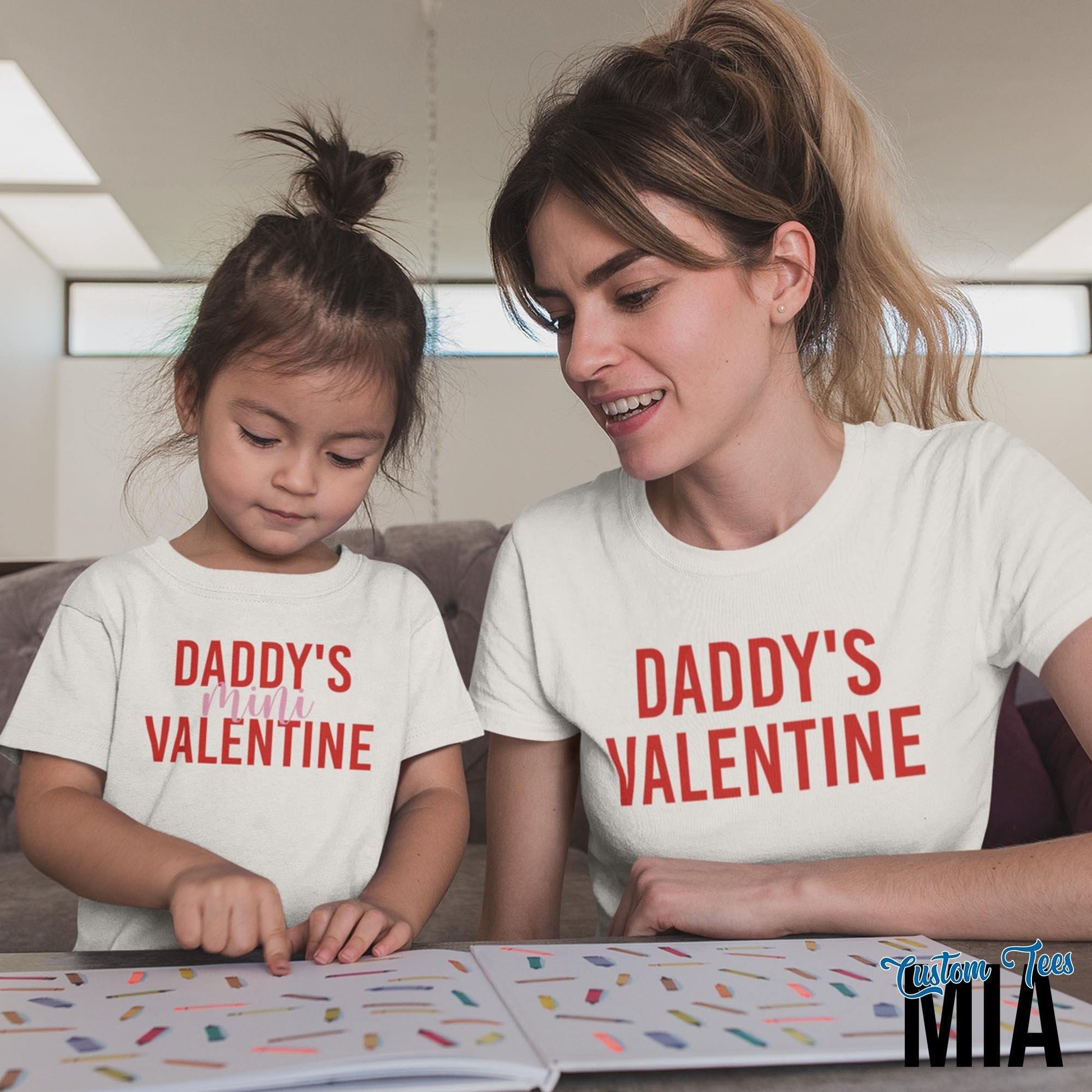 Daddy's Valentines Matching Mommy and Me Shirt - Custom Tees MIA
