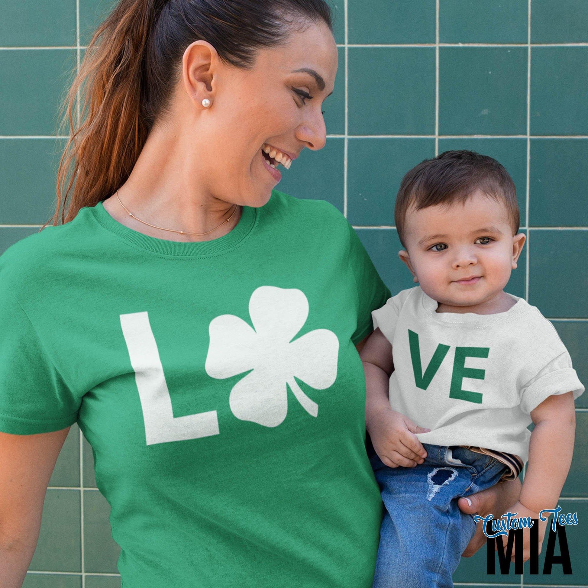 St. Patrick's Day Irish Love Mommy and Me Matching Shirts - Custom Tees MIA